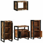 Badezimmermöbel-Set mit Regal 4 pcs Massives upgecyceltes Holz