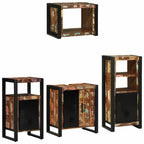 Badezimmermöbel-Set mit Regal 4 pcs Massives upgecyceltes Holz