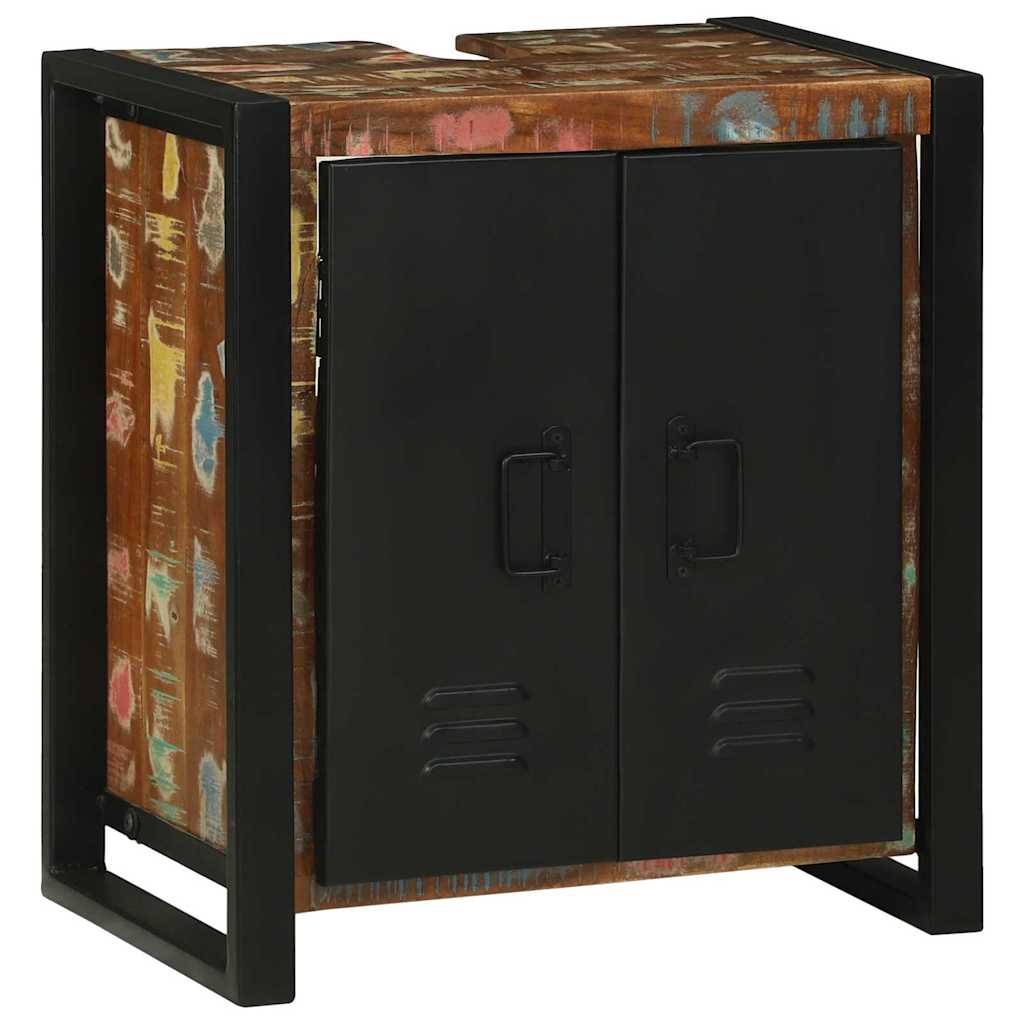 Badezimmermöbel-Set mit Regal 4 pcs Massives upgecyceltes Holz