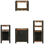 Badezimmermöbel-Set mit Regal 4 pcs Massives upgecyceltes Holz