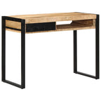 Schreibtisch 100x50x75 cm Raues Massivholz Mango