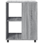 Beistelltisch mit Rollen Grau Sonoma 55x60x78 cm Holzwerkstoff