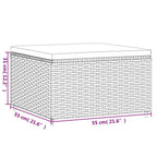5-tlg. Garten-Lounge-Set mit Kissen Braun Poly Rattan