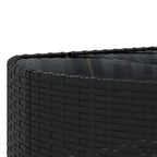 4-tlg. Garten-Sofagarnitur mit Kissen Schwarz Poly Rattan