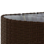 8-tlg. Garten-Sofagarnitur mit Kissen Braun Poly Rattan