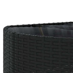 10-tlg. Garten-Sofagarnitur mit Kissen Schwarz Poly Rattan