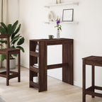 Bartisch mit Regal Braun Eiche 90x40x103,5 cm Holzwerkstoff