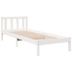 Massivholzbett Extra Lang ohne Matratze Weiß 100x220 Kieferholz