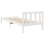 Massivholzbett Extra Lang ohne Matratze Weiß 100x220 Kieferholz