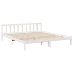 Massivholzbett Extra Lang ohne Matratze Weiß 200x220 Kieferholz