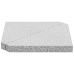 Schirmgewichtsscheiben 2 Stk. Grau Granit Dreieckig 14 kg