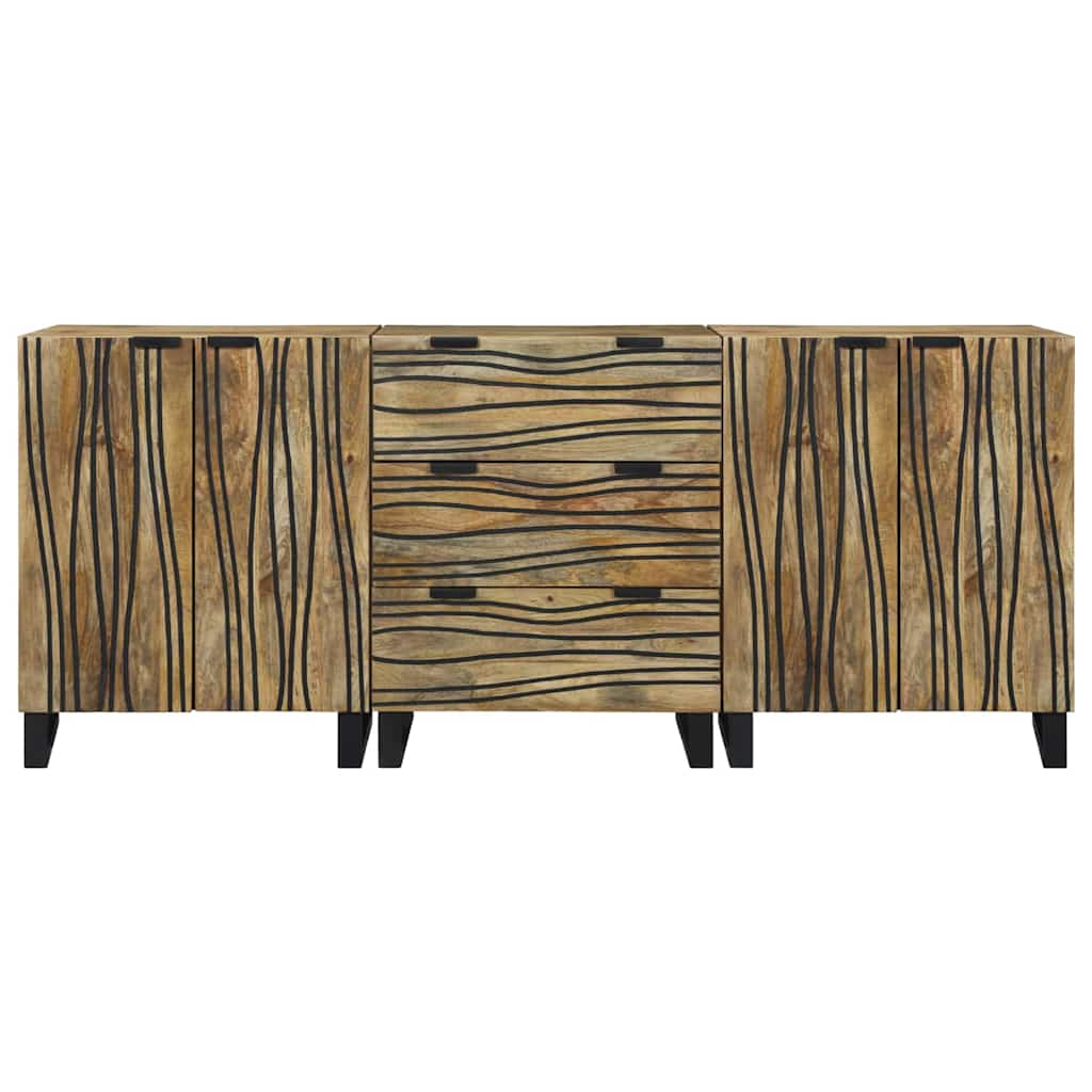 Badezimmermöbel-Set mit Schubladen 3 pcs Braun Holzwerkstoff