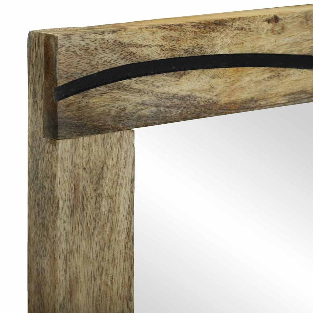 Badezimmerschrank-Set 2 pcs Natur Massivholz Mango