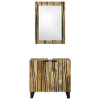 Badezimmerschrank-Set 2 pcs Natur Massivholz Mango