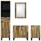 Badezimmermöbel-Set mit Schubladen 4 pcs Braun Holzwerkstoff