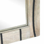 Badezimmerschrank-Set 2 pcs Weiß Massivholz Mango