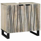 Badezimmermöbel-Set mit Regal 5 pcs Walnussbraun Holzwerkstoff