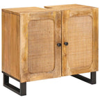 Badezimmer Sets mit Schubladen 3 pcs Natur Massivholz Mango