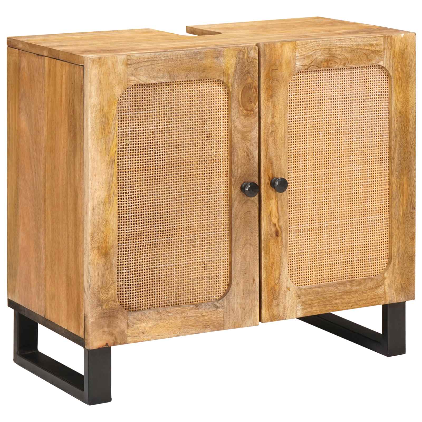 Badezimmer Sets mit Schubladen 3 pcs Natur Massivholz Mango