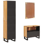 Badezimmer Sets mit Schubladen 3 pcs Natur Massivholz Mango