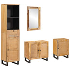 Badezimmer Sets mit Schubladen mit Regal Natur Massivholz Mango