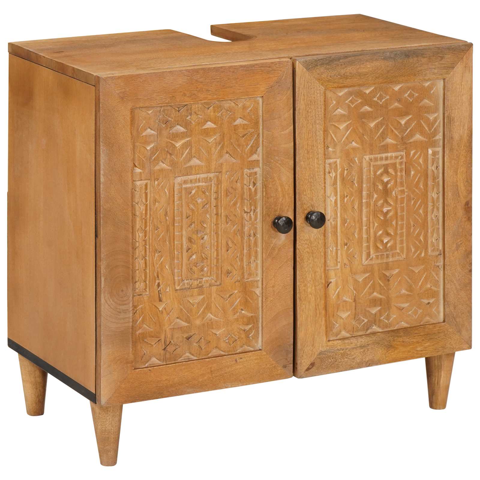 Badezimmermöbel-Set mit Regal mit Tür 2 pcs Braun Holzwerkstoff