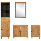 Badezimmermöbel-Set mit Schubladen 4 pcs Braun Holzwerkstoff