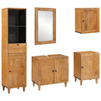 Badezimmermöbel-Set mit Schubladen 5 pcs Braun Holzwerkstoff