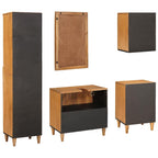 Badezimmermöbel-Set mit Schubladen 5 pcs Braun Holzwerkstoff