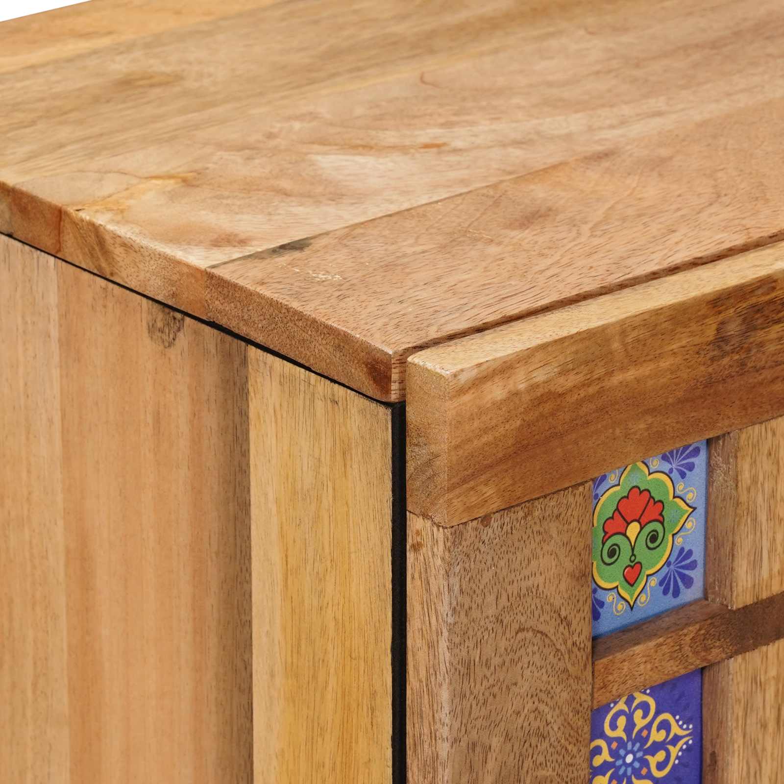 Badezimmermöbel-Set mit Schubladen 5 pcs Natur Massivholz Mango