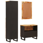 Badezimmer Sets mit Schubladen mit Regal Natur Massivholz Mango