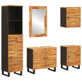 Badezimmer Sets mit Schubladen 5 pcs Natur Massivholz Mango