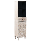 Badezimmermöbel-Set mit Schubladen 3 pcs Weiß Massivholz Mango