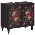 Badezimmerschrank-Set Wandmontiert 2 pcs Massivholz Mango