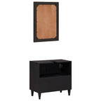 Badezimmerschrank-Set Wandmontiert 2 pcs Massivholz Mango