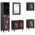 Badezimmerschrank-Set mit Schubladen 5 pcs Massivholz Mango