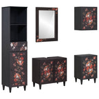 Badezimmerschrank-Set mit Schubladen 5 pcs Massivholz Mango