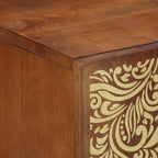 Badezimmerschrank-Set mit Tür 2 pcs Honigbraun Massivholz Mango