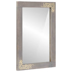 Badezimmerschrank-Set Wandmontiert 4 pcs Grau Massivholz Mango