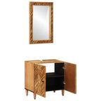 Badezimmerschrank-Set Wandmontiert 2 pcs Massivholz Mango