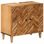 Badezimmerschrank-Set Wandmontiert 2 pcs Massivholz Mango