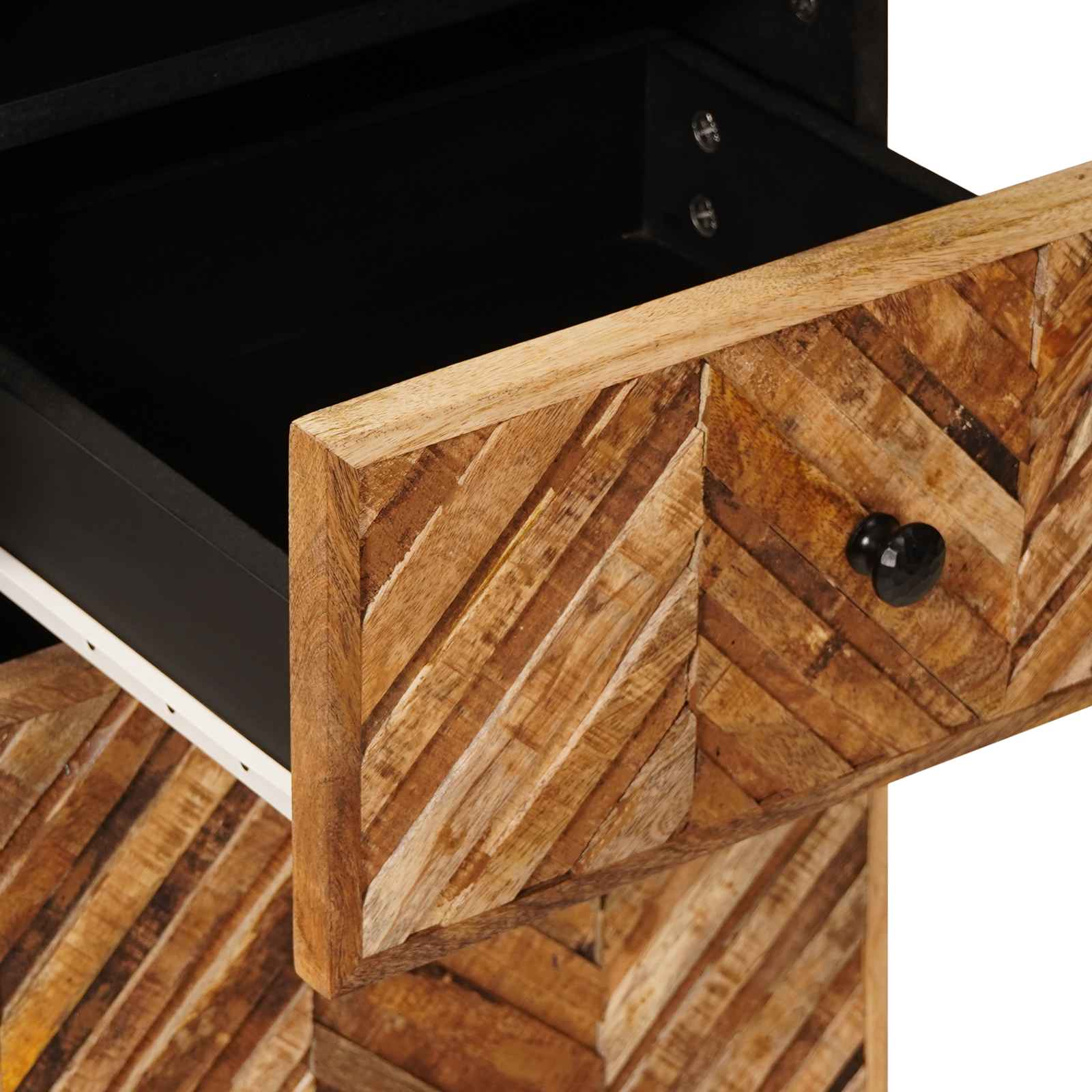 Badezimmerschrank-Set mit Schubladen 4 pcs Massivholz Mango