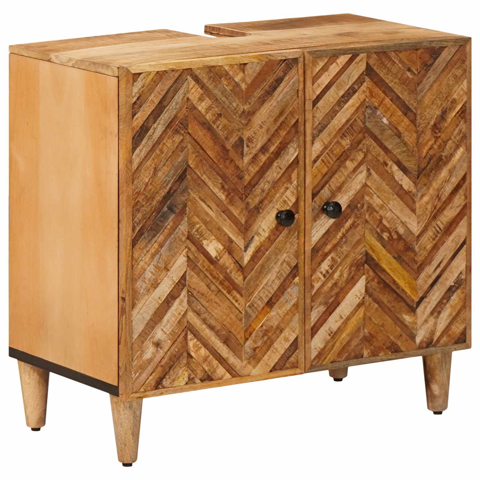 Badezimmerschrank-Set mit Schubladen 5 pcs Massivholz Mango