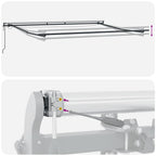 Markise Automatisch mit LEDs Weinrot 300x250 cm