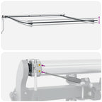 Markise Automatisch mit LEDs Weinrot 450x300 cm