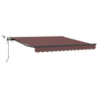 Markise Automatisch mit LEDs Braun 300x250 cm