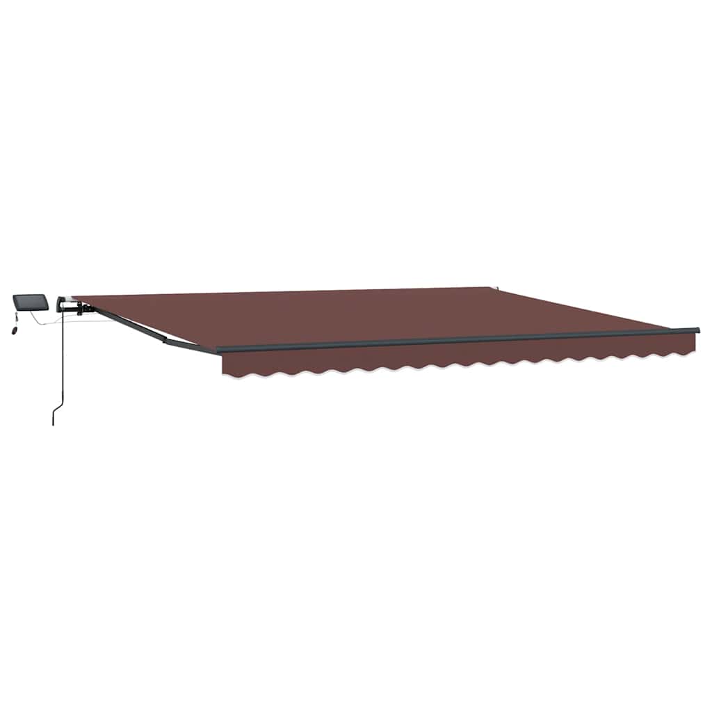 Markise Manuell mit LEDs Braun 400x300 cm