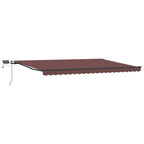 Markise Manuell mit LEDs Braun 500x300 cm