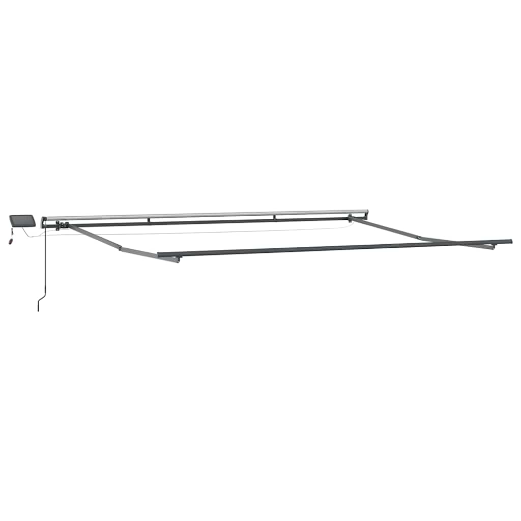 Markise Manuell mit LEDs Braun 500x300 cm