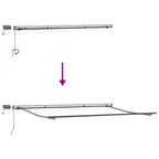 Markise Manuell mit LEDs Braun 500x300 cm